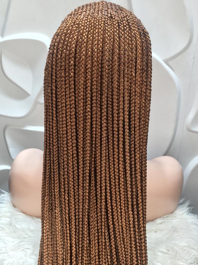 Cornrow Braid Wig - 13x4 Lace Frontal Auburn - Phyllis