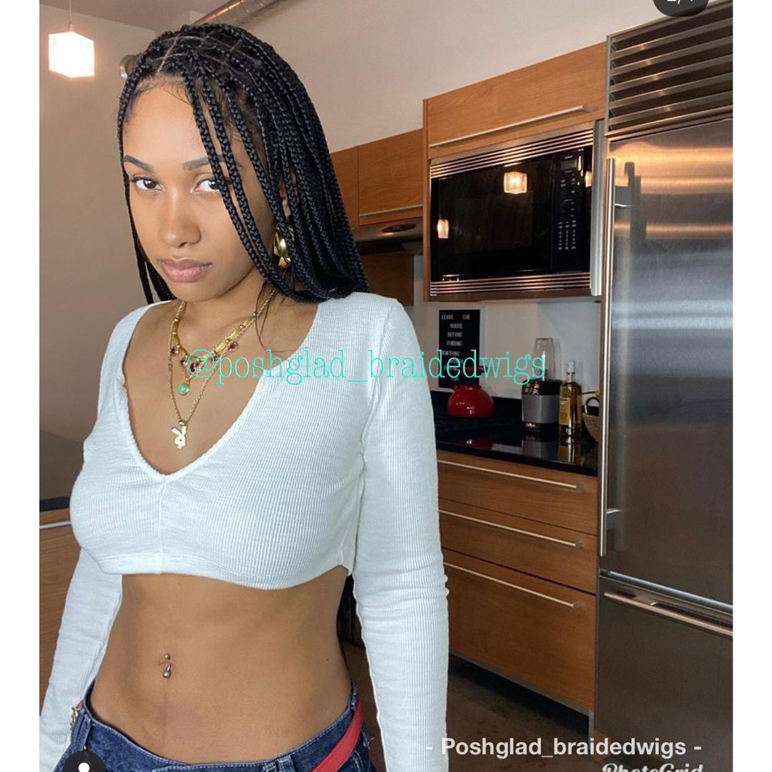 Shade Knotless Braid Wig, Full Lace, Color 1, Glueless, Scalp-Looking (Erica)