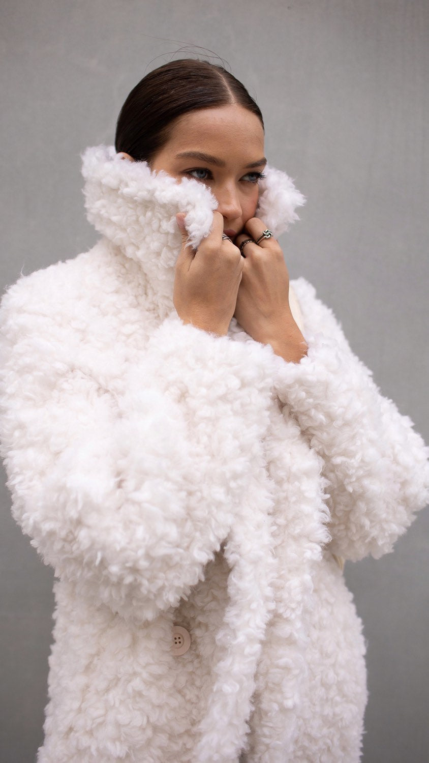 Teddy Bear Genuine Peruvian Wool Fur Coat