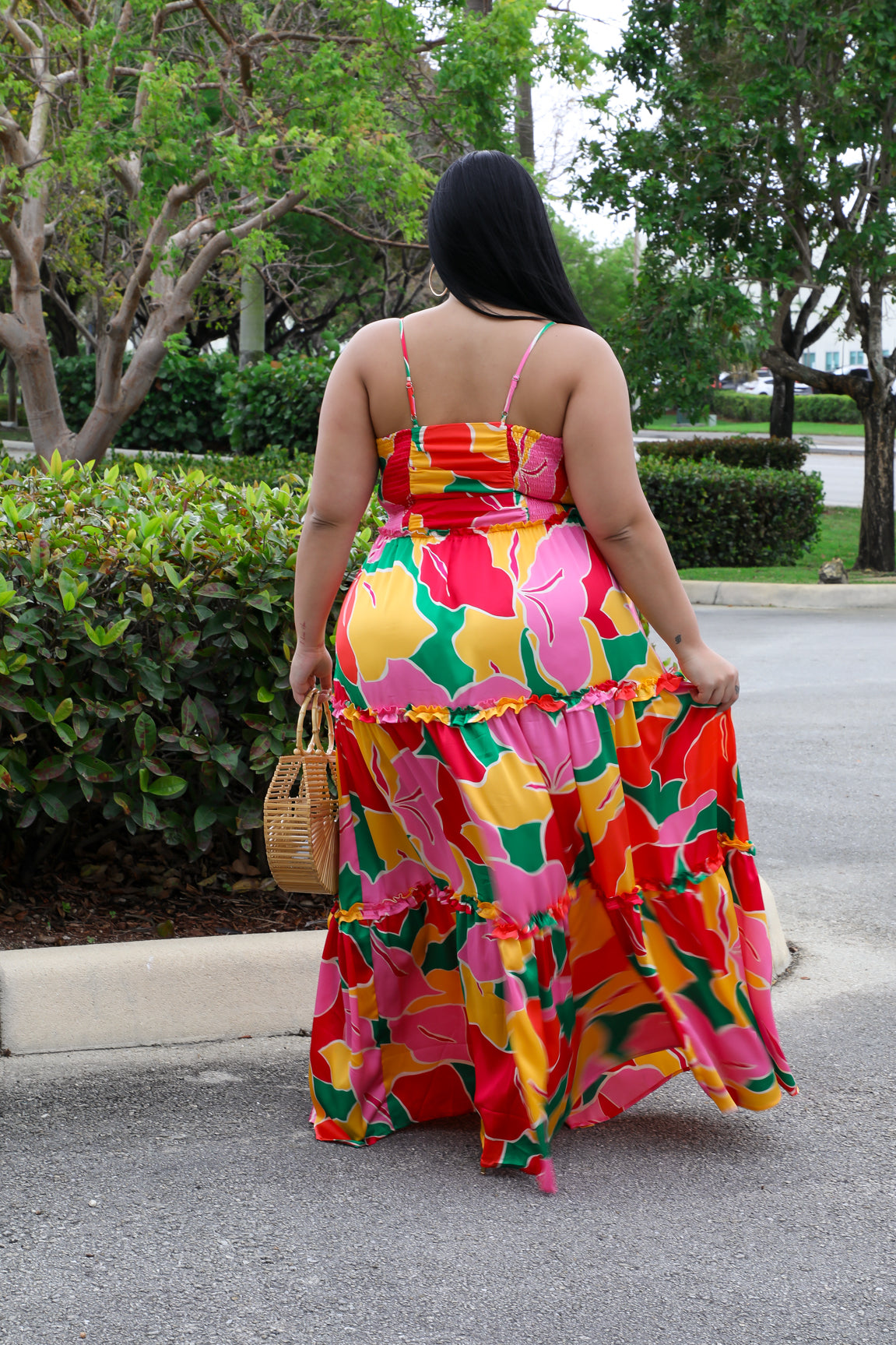 Miss Miami Plus Size Multi Color Dress