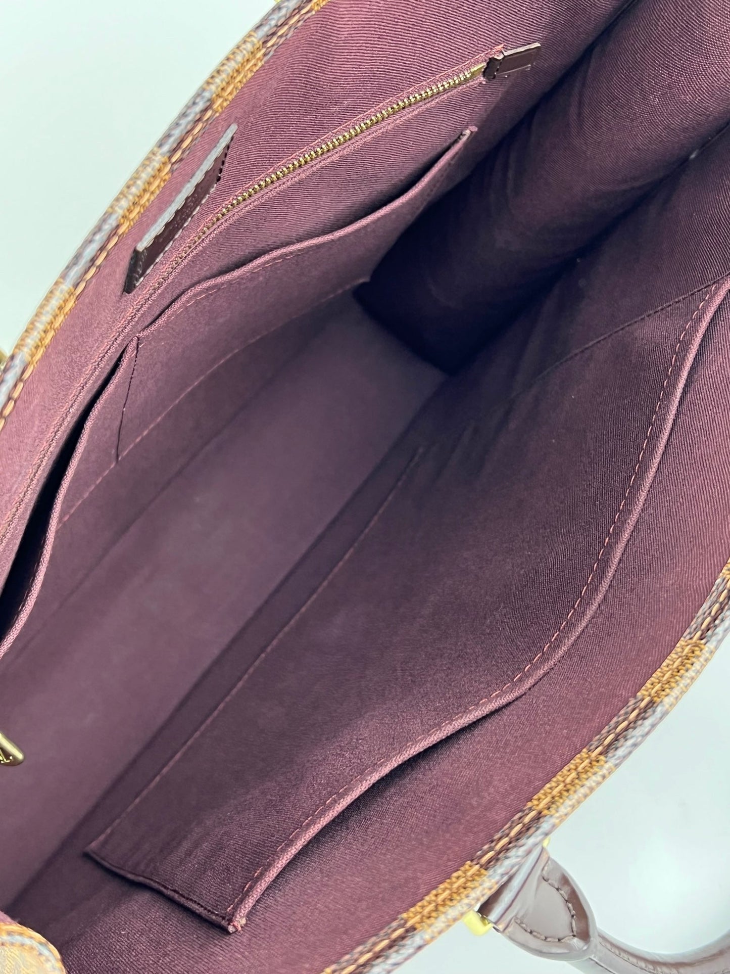 Louis Vuitton Sac Plat  Brown Damier Ebene Canvas Shopping Tote Bag