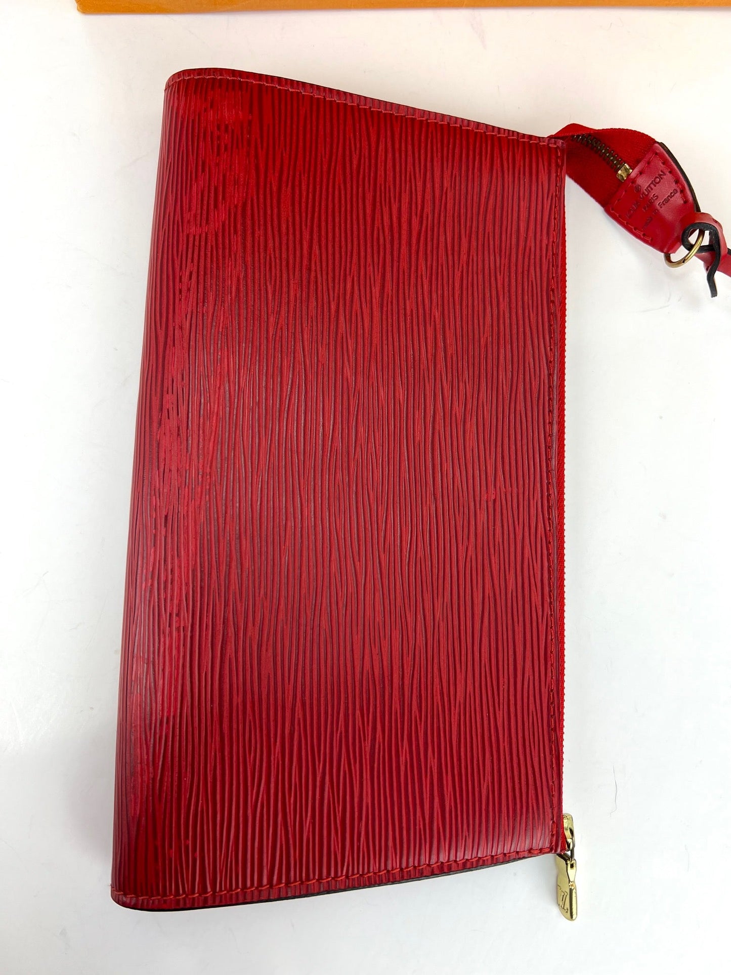 Louis Vuitton Handbag Epi 24 Pochette Accessories Red Leather Crossbody Bag Preowned