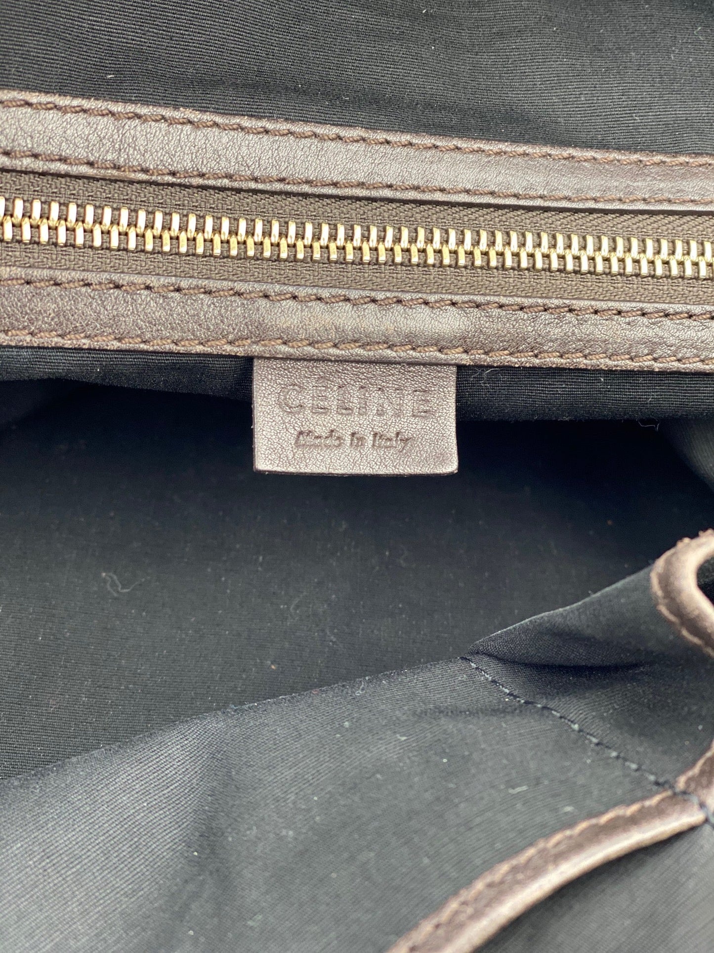 Celine Black Leather Handle Bag Vintage Briefcase messenger Bag