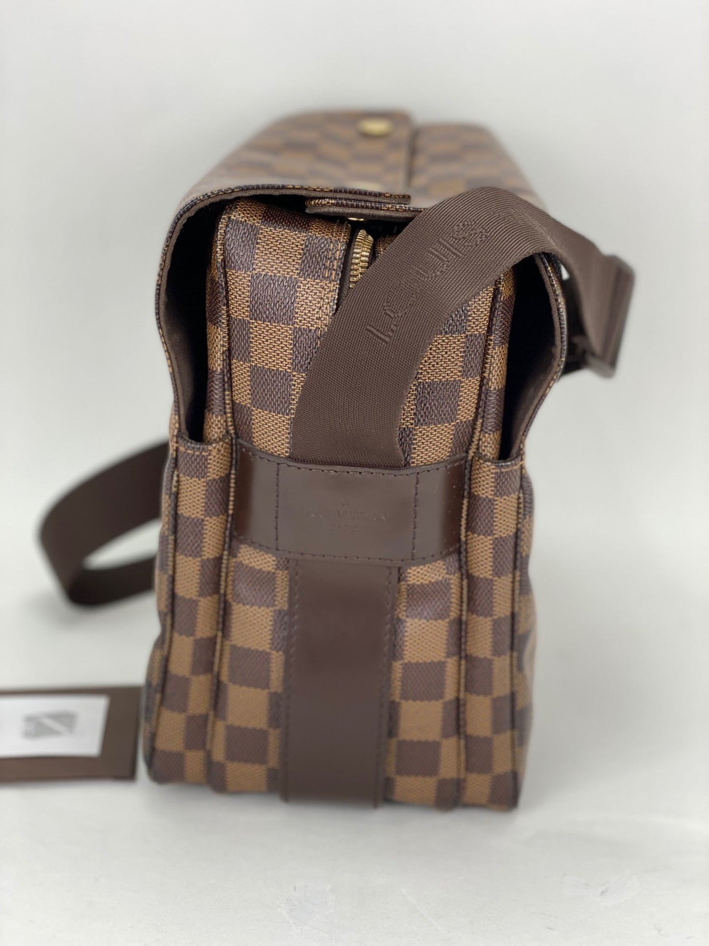 Louis Vuitton Damier Ebene Canvas Naviglio Shoulder Men's Messenger Bag