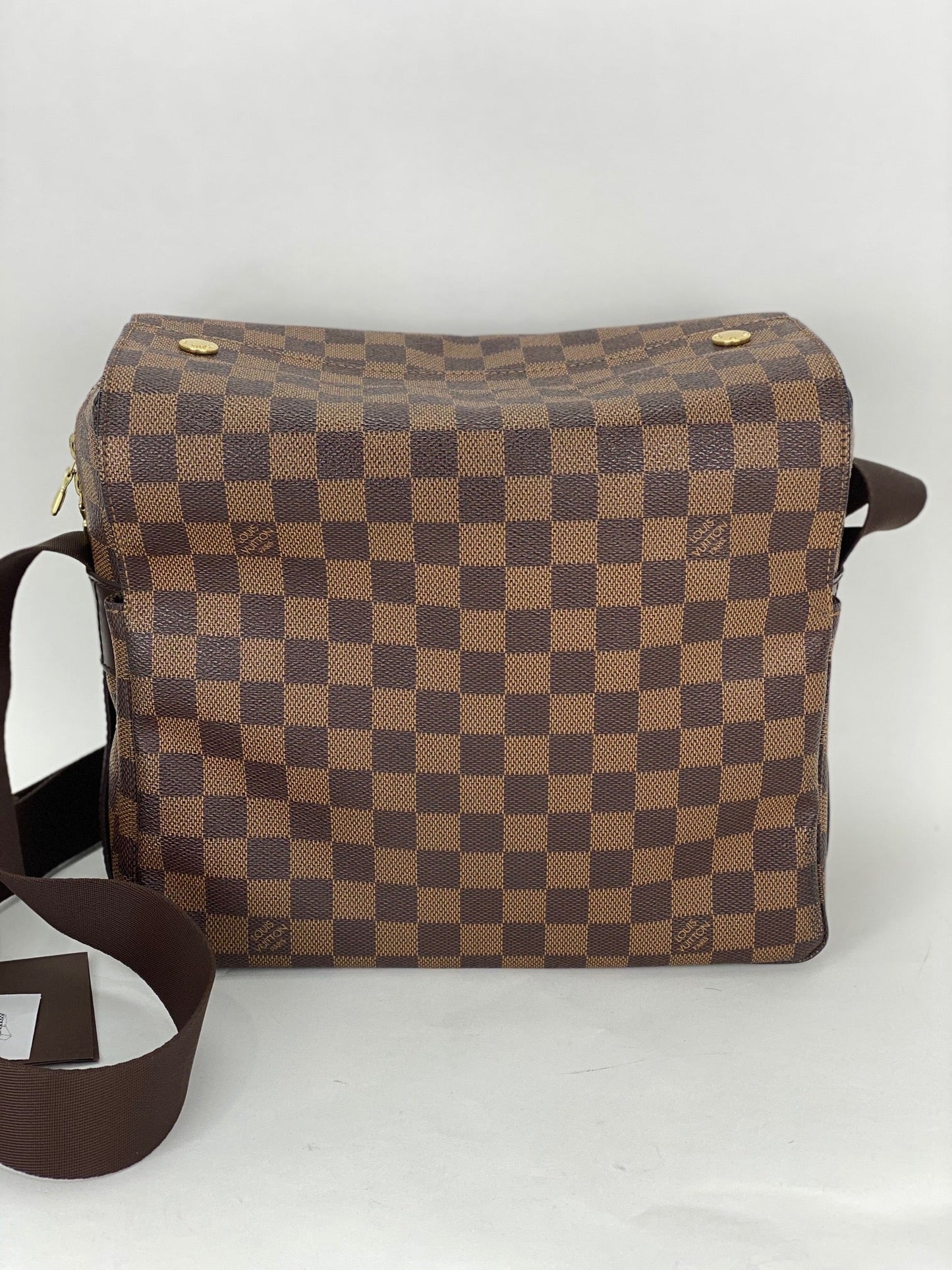 Louis Vuitton Damier Ebene Canvas Naviglio Shoulder Men's Messenger Bag