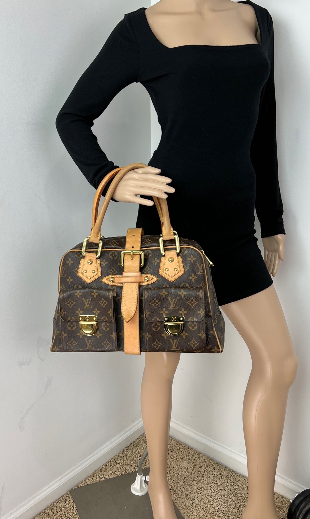 Louis Vuitton Manhattan GM Monogram Canvas Shoulder Hand bag Preowned