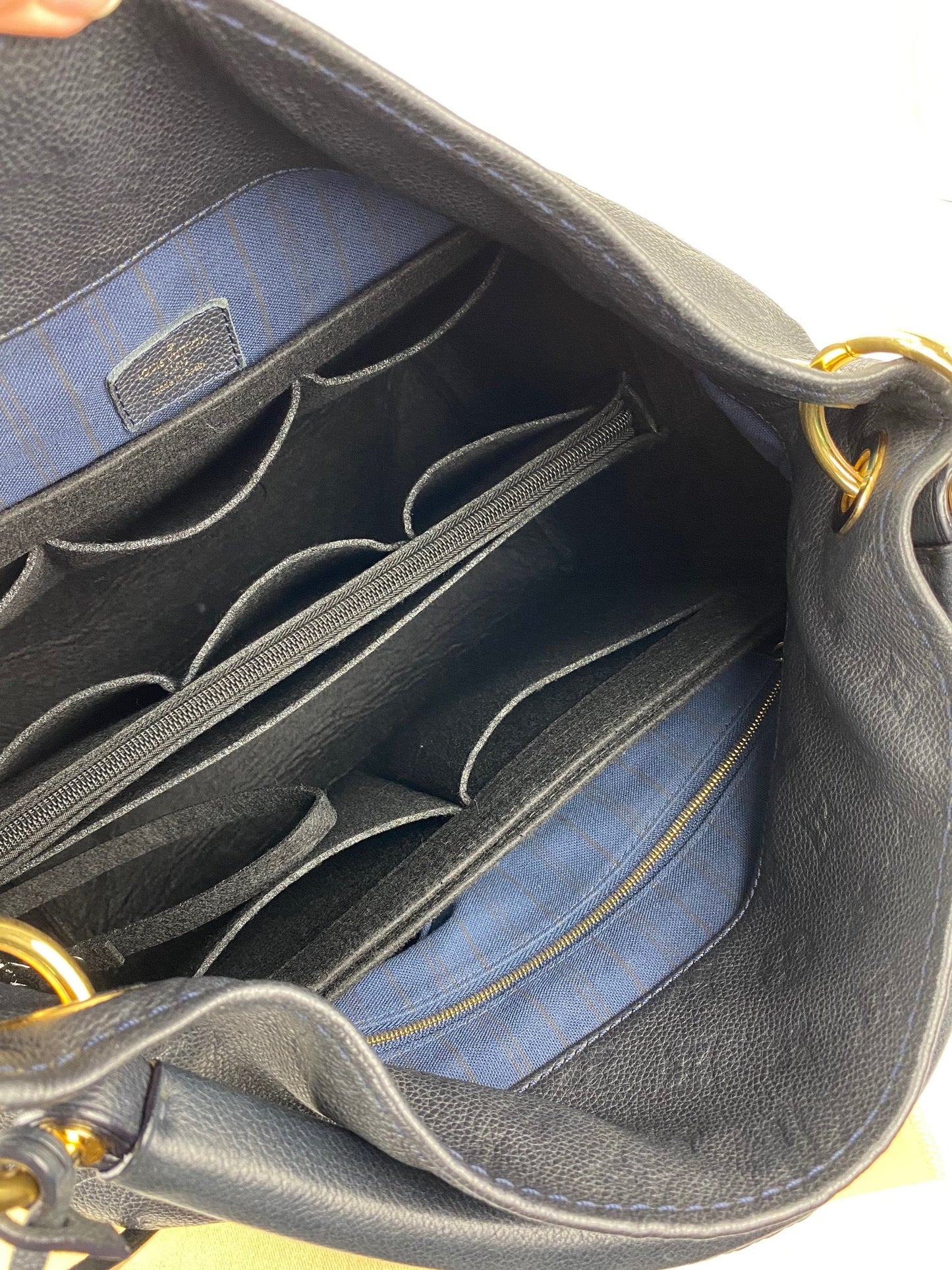 LOUIS VUITTON Artsy MM Monogram Empreinte Infini Blue Tote Hand Bag