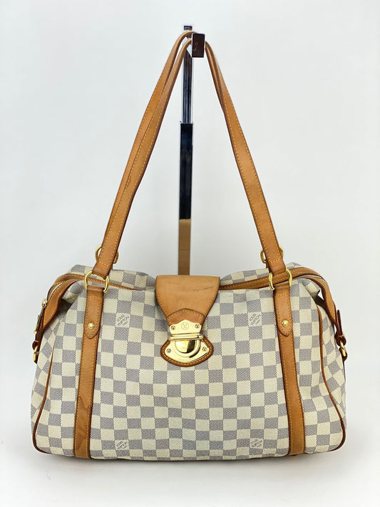 LOUIS VUITTON Stresa PM Shoulder Hand Bag Damier Azur Canvas N42220