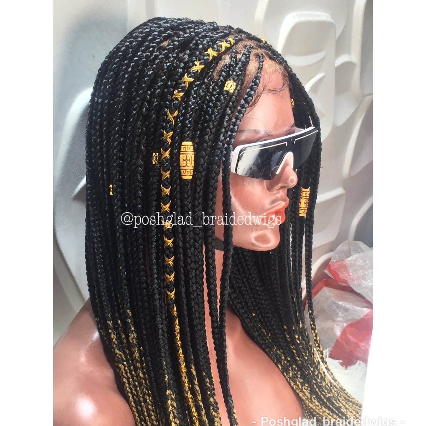 13 by 4 Frontal Ombré Knotless Braid Wig (Nissima)