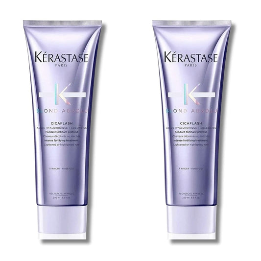 Kerastase Blond Absolu Cicaflash Shine Rinse-Off Conditioner for Blonde Hair 250ml 2 Pack