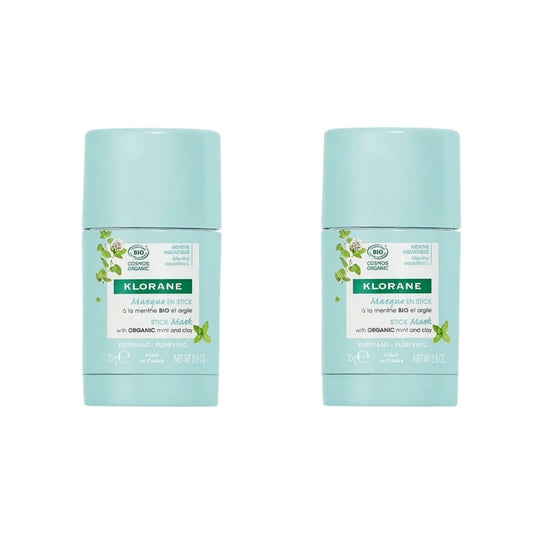 Klorane Mint Extract Face Mask in Stick Form 25 gr -2 Pack