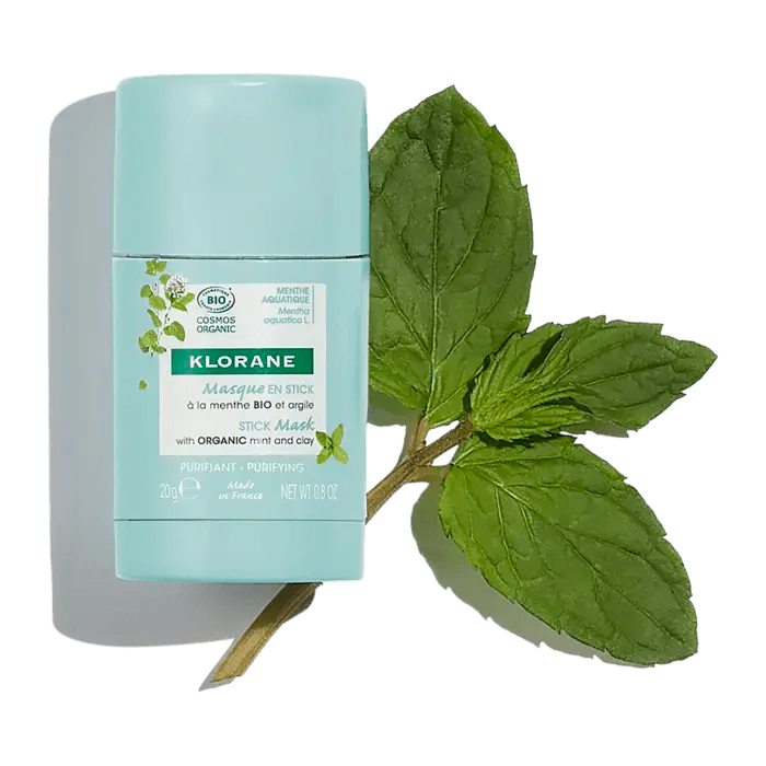 Masque visage à l'extrait de menthe Klorane en stick 25 gr