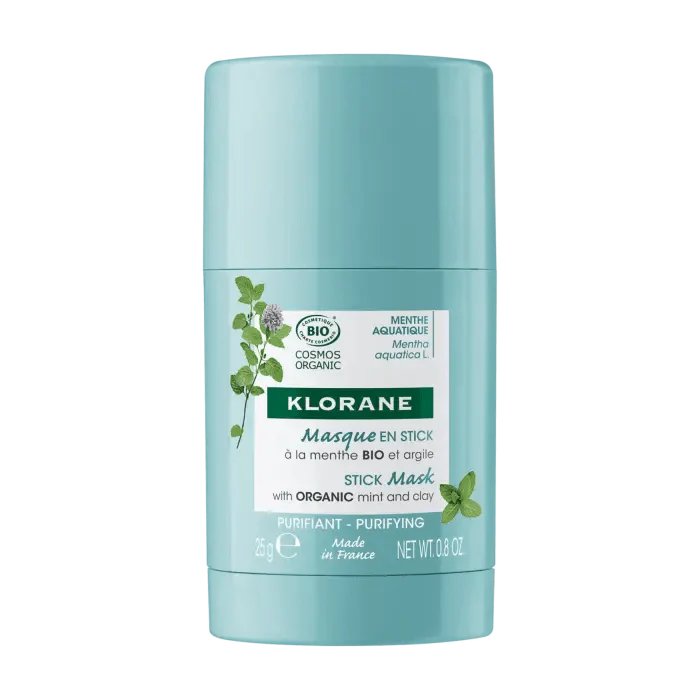 Masque visage à l'extrait de menthe Klorane en stick 25 gr