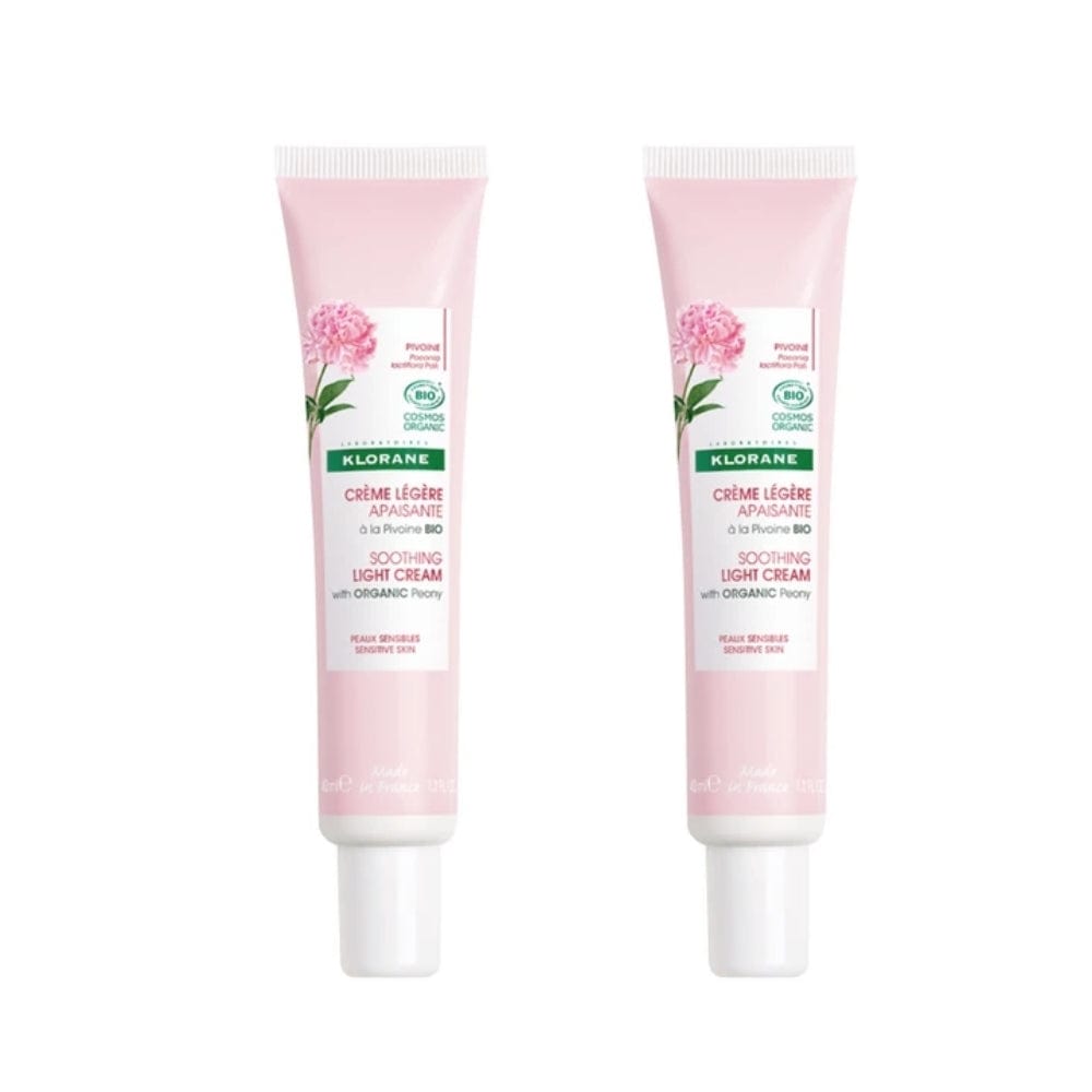 Klorane Organic Peony Light Soothing Cream 40 ml -2 Pack