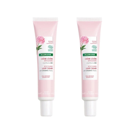 Klorane Organic Peony Light Soothing Cream 40 ml -2 Pack