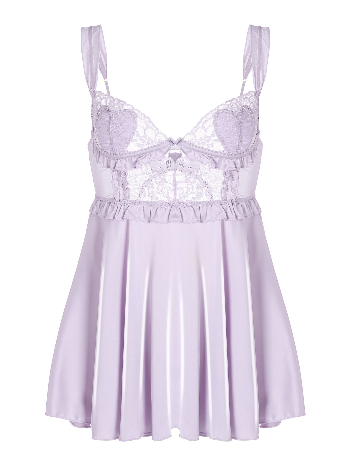 Purple Soft Satin Slip Dress