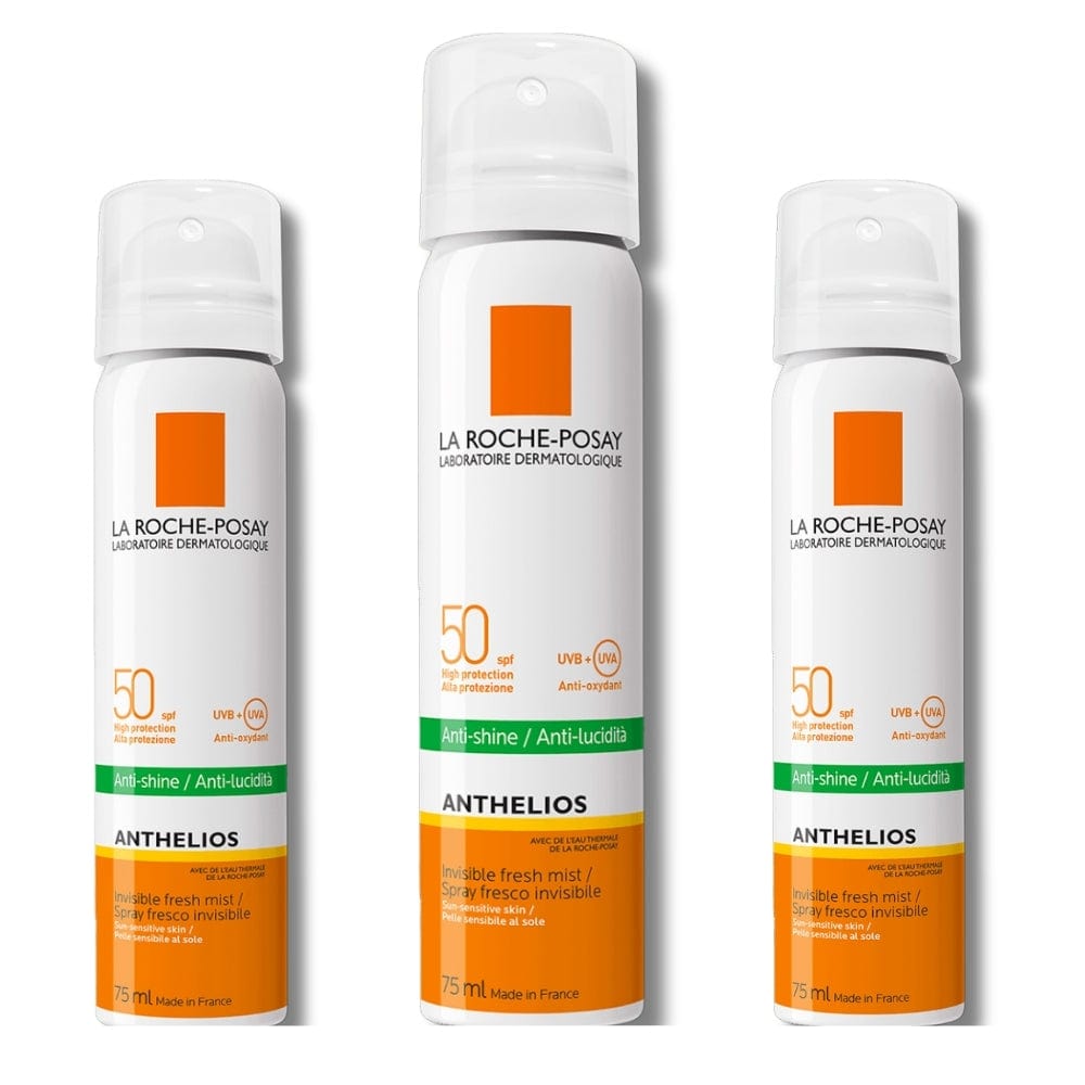 La Roche-Posay Anthelios Brume Anti-Reflets SPF50+ 75 ml, lot de 3