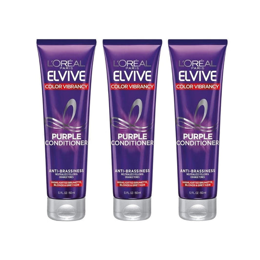 Loreal Elseve Color Vive Anti-Orange Color Correcting Purple Mask 150 ml 3 Pack
