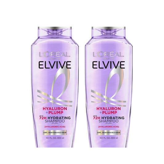 L'Oréal Elseve Hydra [Hryaluonic] Shampooing Hydratant 300 ml - Lot de 2