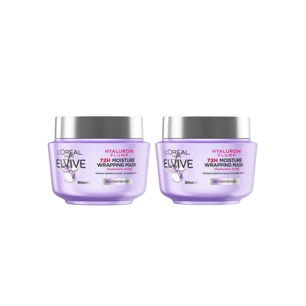 L'Oréal Elseve Hydra [Hyaluronique] Masque Repulpant Hydratant 72 Heures 300 ml Lot de 2