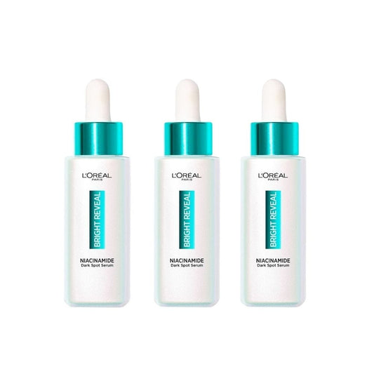 Loreal Paris Bright Reveal Anti Dark Spot Serum 7.5%Niacinamide 30ml 3 Pack