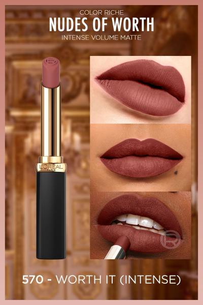 Loreal Paris Color Riche Intense Volume Matte Lipstick -570 Worth It (Intense)