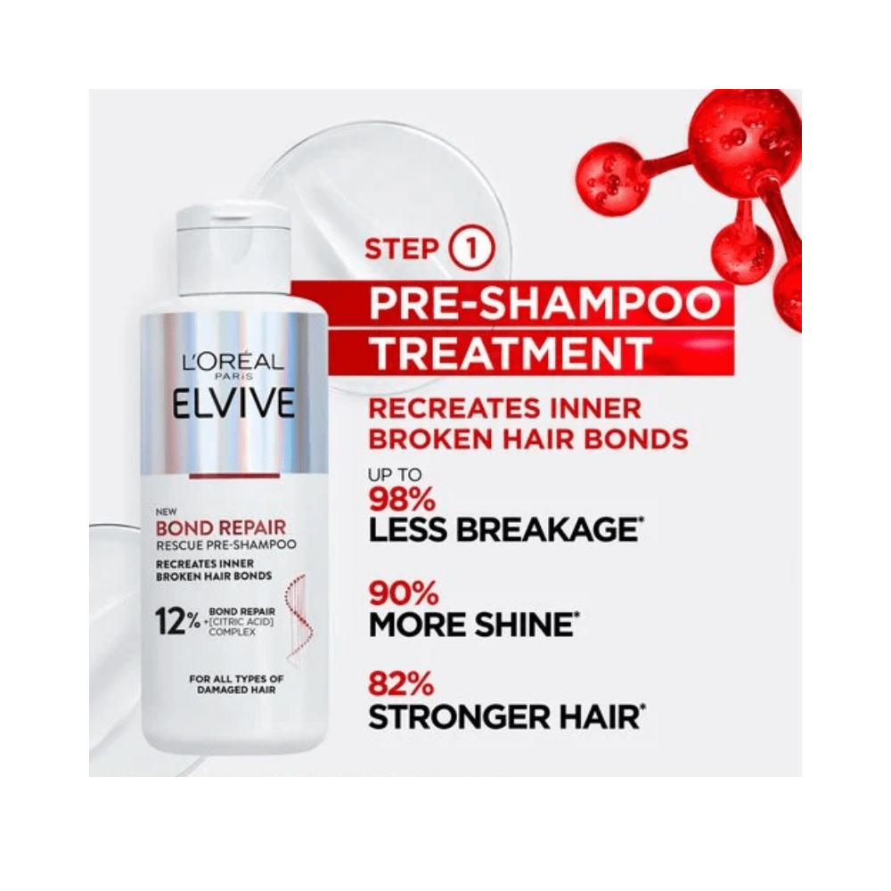 Loreal Paris Elseve Bond Repair Shampoo Treatment 200 ml - 2 Pack