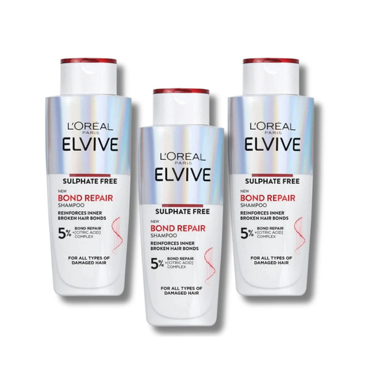 Loreal Paris Elseve Bond Repair Shampoo for All Damage 200 ml 3 Pack