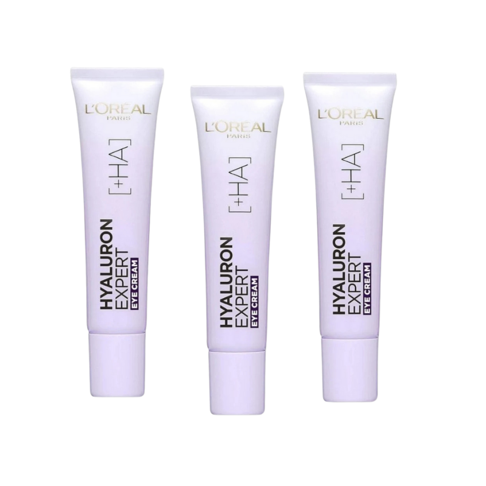 Crème contour des yeux Hyaluron Expert de L'Oréal Paris 15 ml, lot de 3
