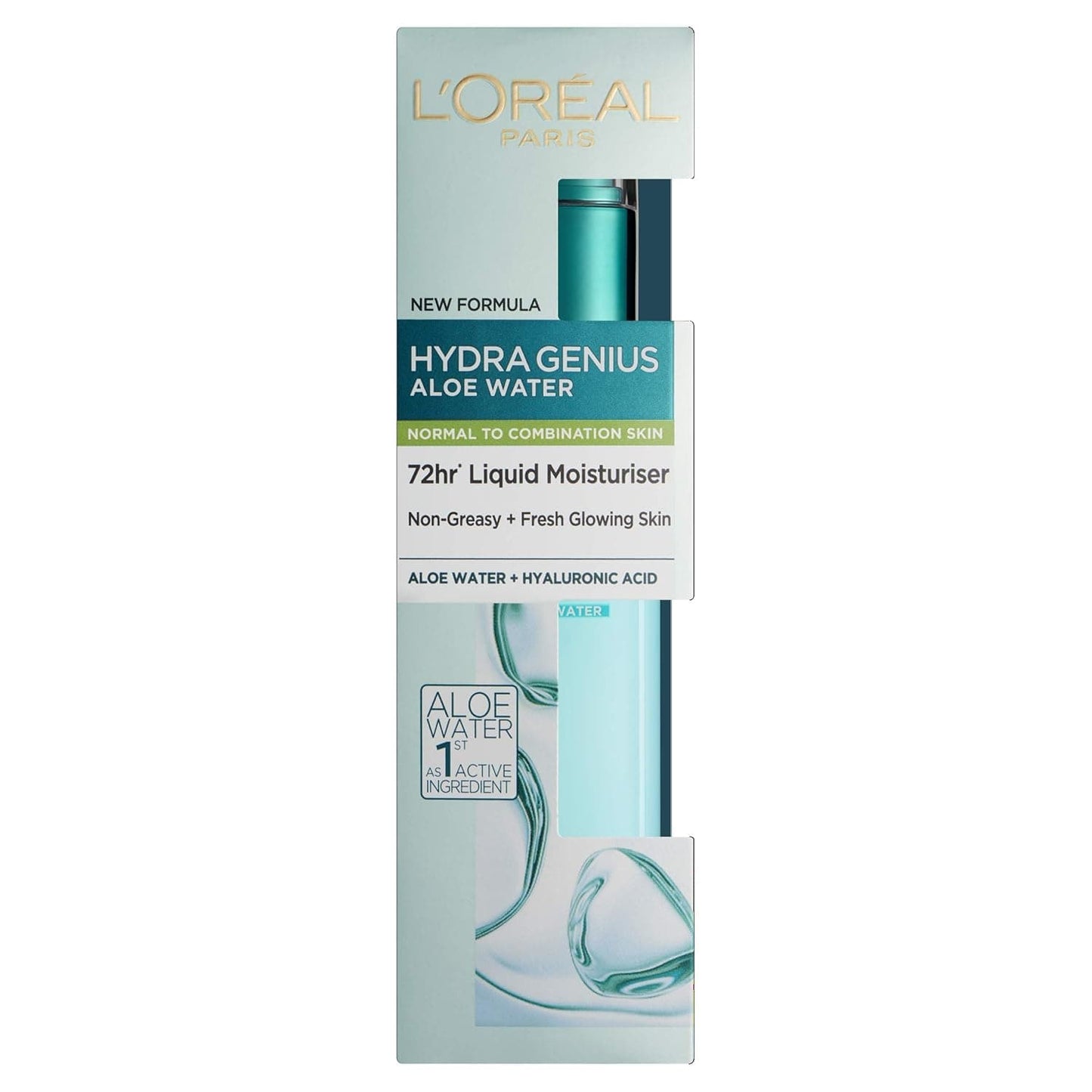 Loreal Paris Hydra Genius Hyaluronic Acid + Aloe Vera Liquid Moisturiser for Normal to Combination Skin, 70ml