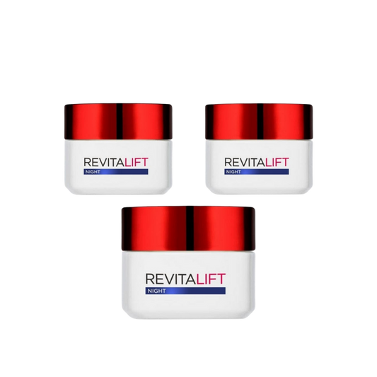Loreal Paris Revitalift Anti-Wrinkle Night Cream with Elastin 50 ml 3 Pack