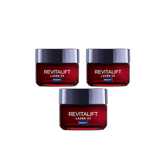 Loreal Paris Revitalift Laser X3 Deep Anti-Ageing Night Cream 50 ml 3 Pack