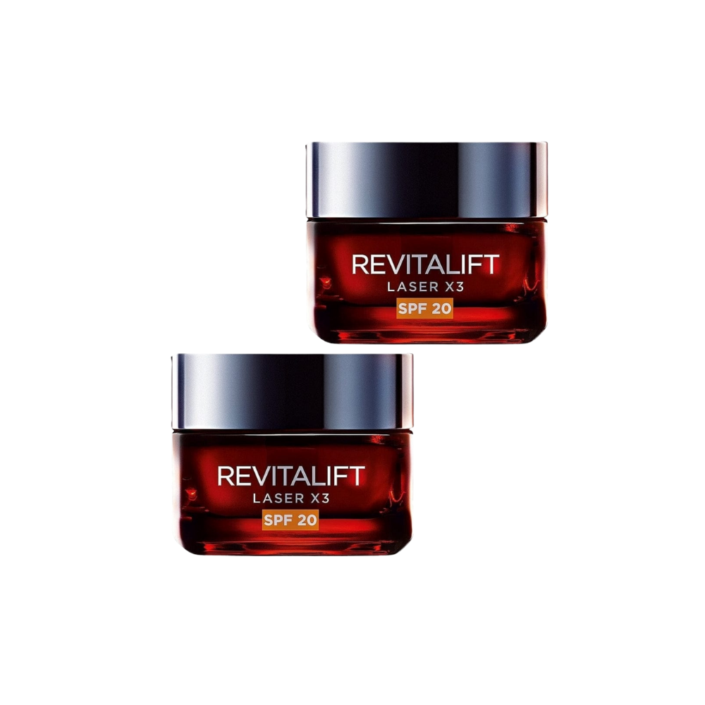 L'Oréal Paris Revitalift Laser X3 SPF20 Crème Anti-Imperfections et Rides 50 ml Lot de 2