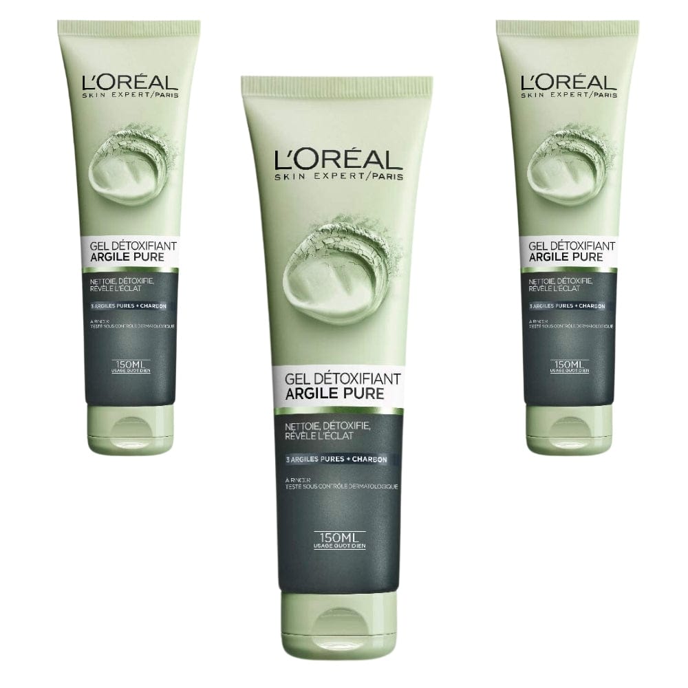 Loreal Paris Skincare Pure-Clay Facial Cleanser 150 ml 3 Pack
