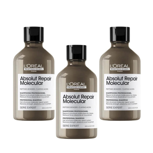 Loreal Professionnel Paris Serie Expert Absolut Repair Molecular Shampoo 300 ml 3 Pack