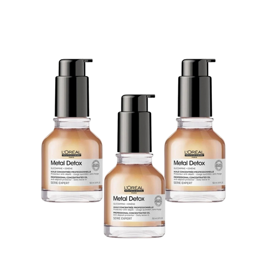 Loreal Professionnel Paris Serie Expert Metal Detox Concentrated Hair Care Oil 50 ml 3 Pack