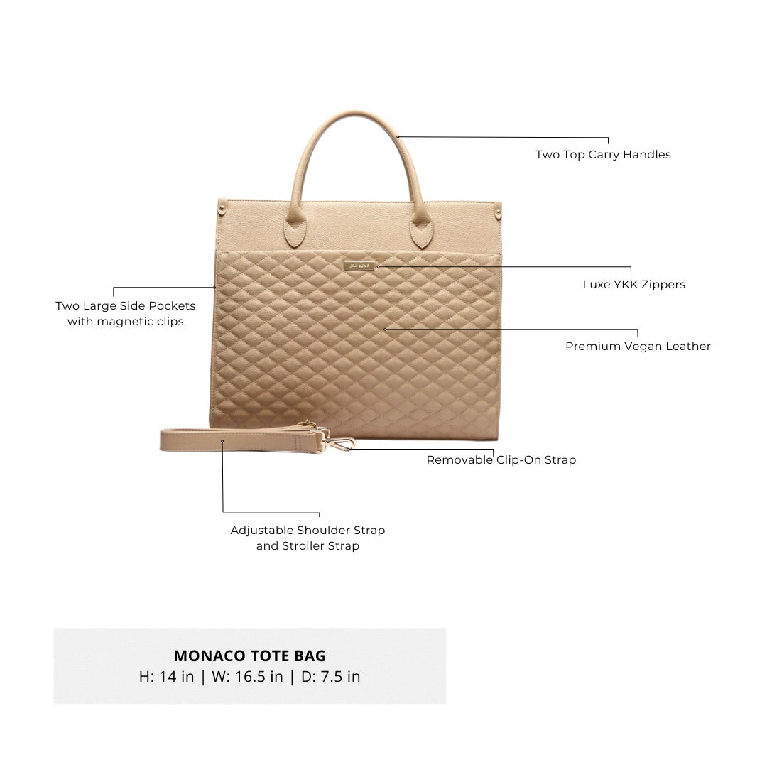 Monaco Tote Bag | Latte Brown