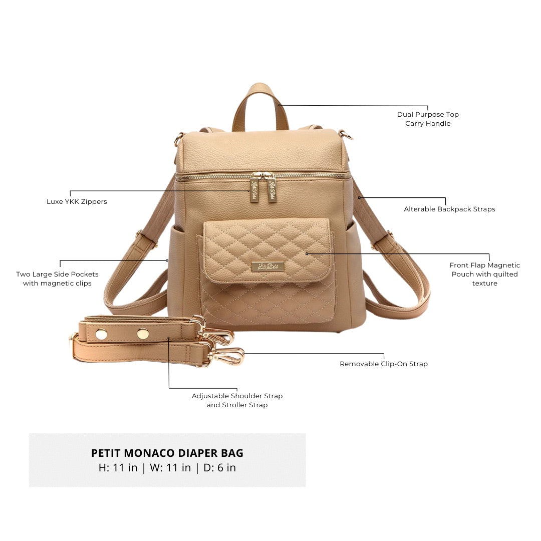 Petit Monaco Diaper Bag | Latte Brown