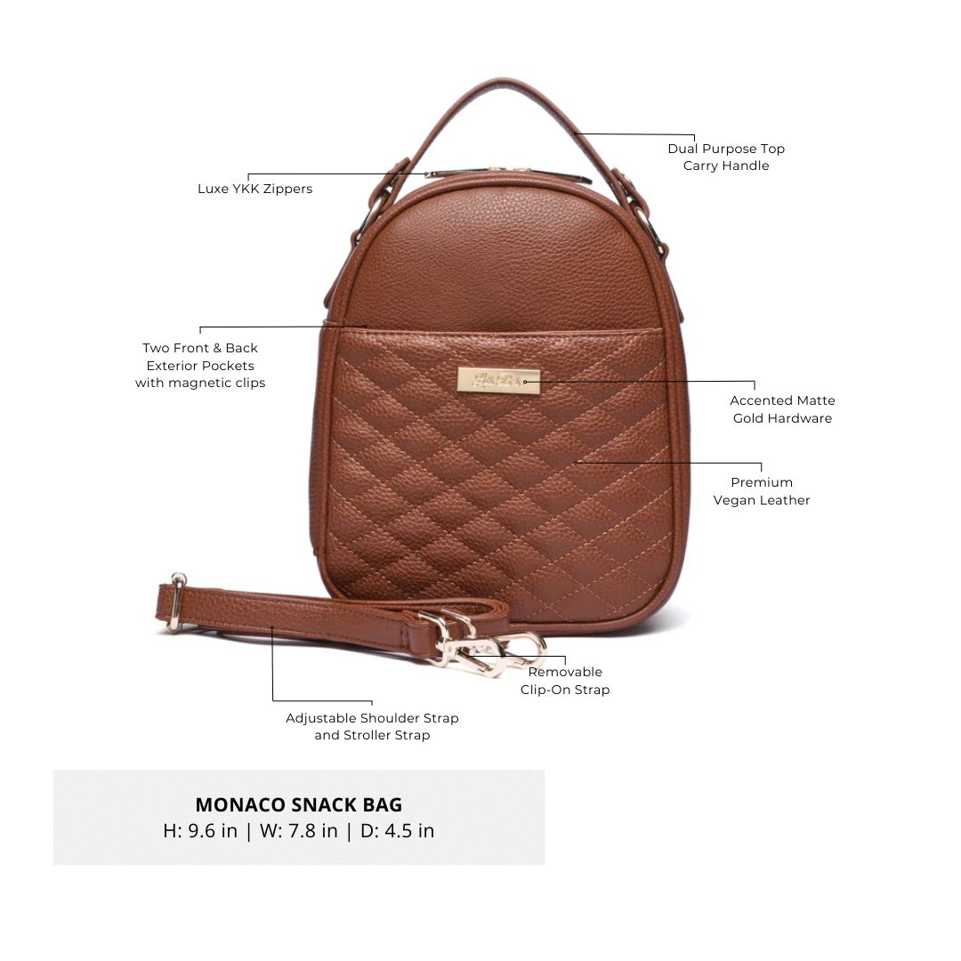 Monaco Snack Bag | Caramel Brown