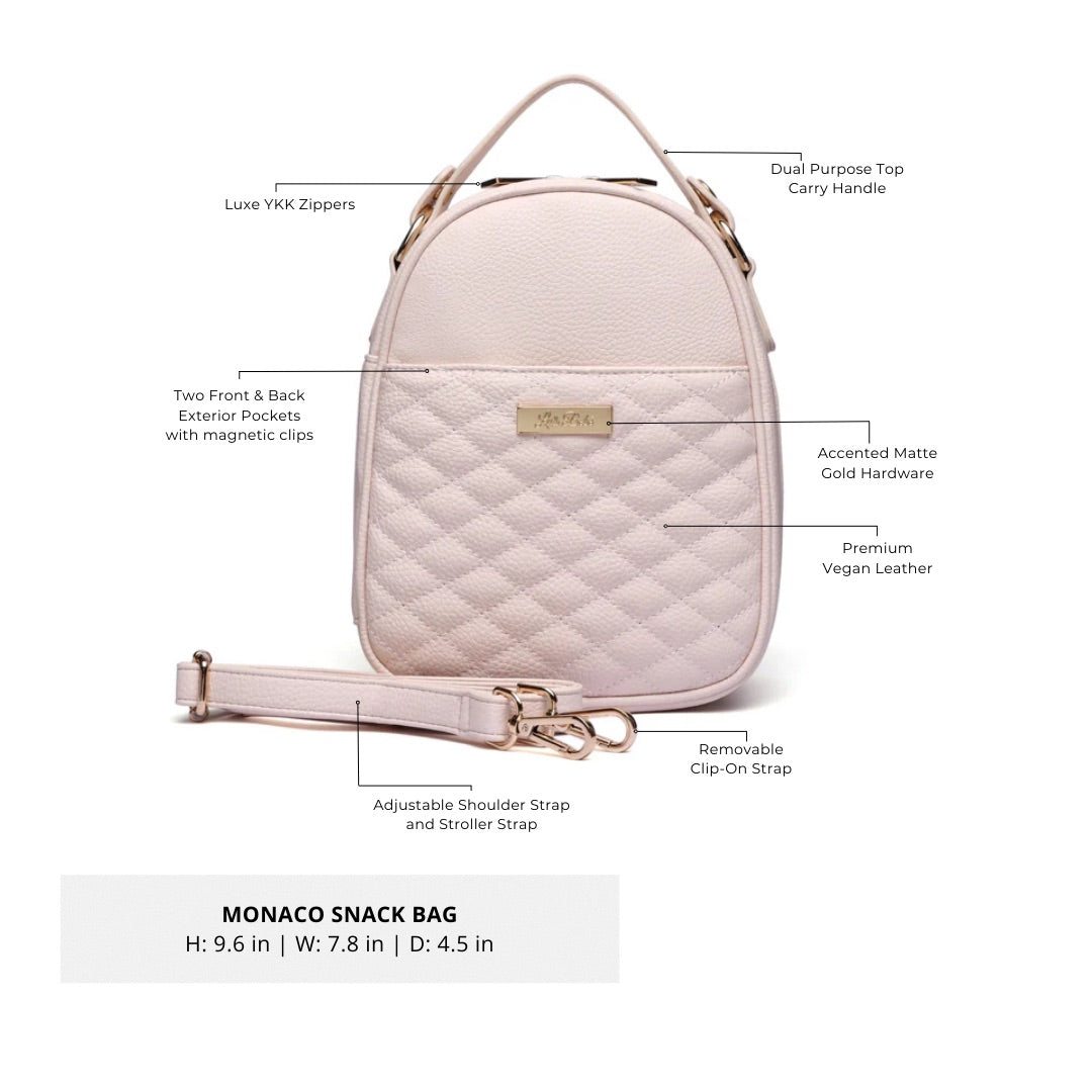 Monaco Snack Bag | Pastel Pink