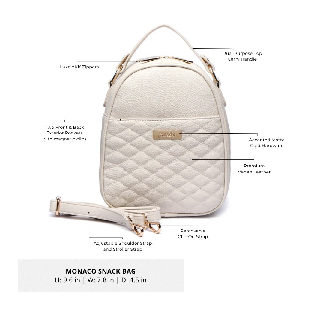 Monaco Snack Bag | Pearl White