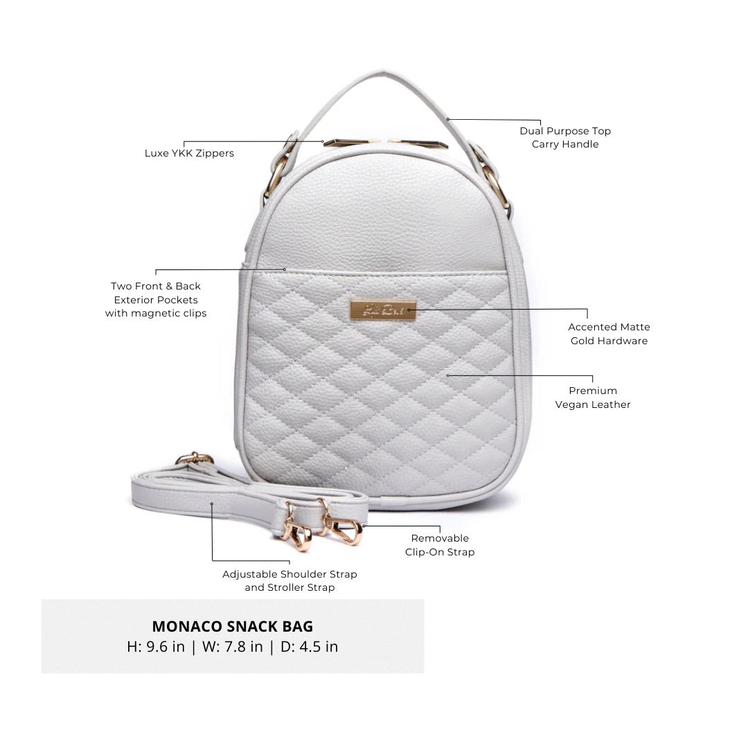 Monaco Snack Bag | Stone Grey