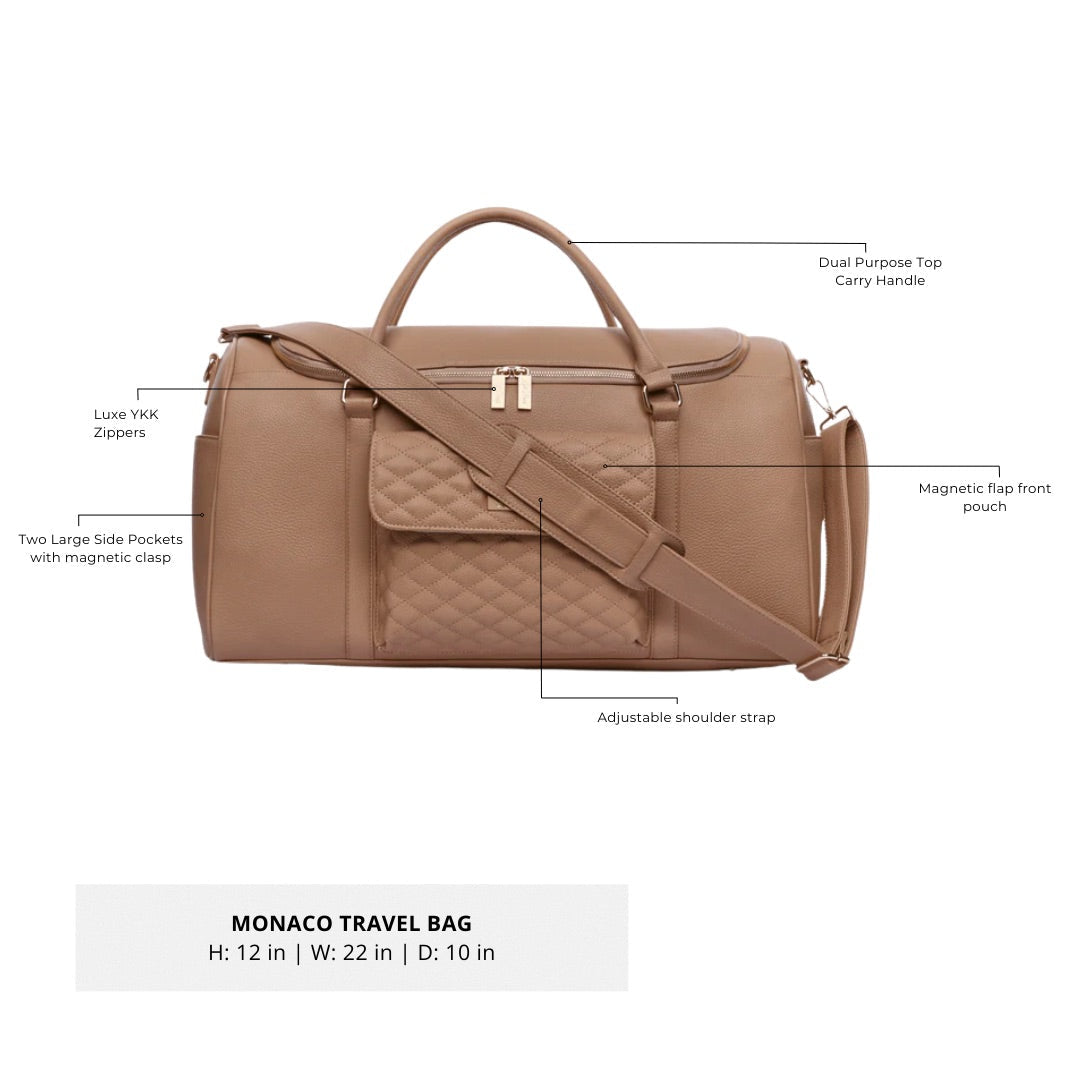 Monaco Travel Bag | Latte Brown