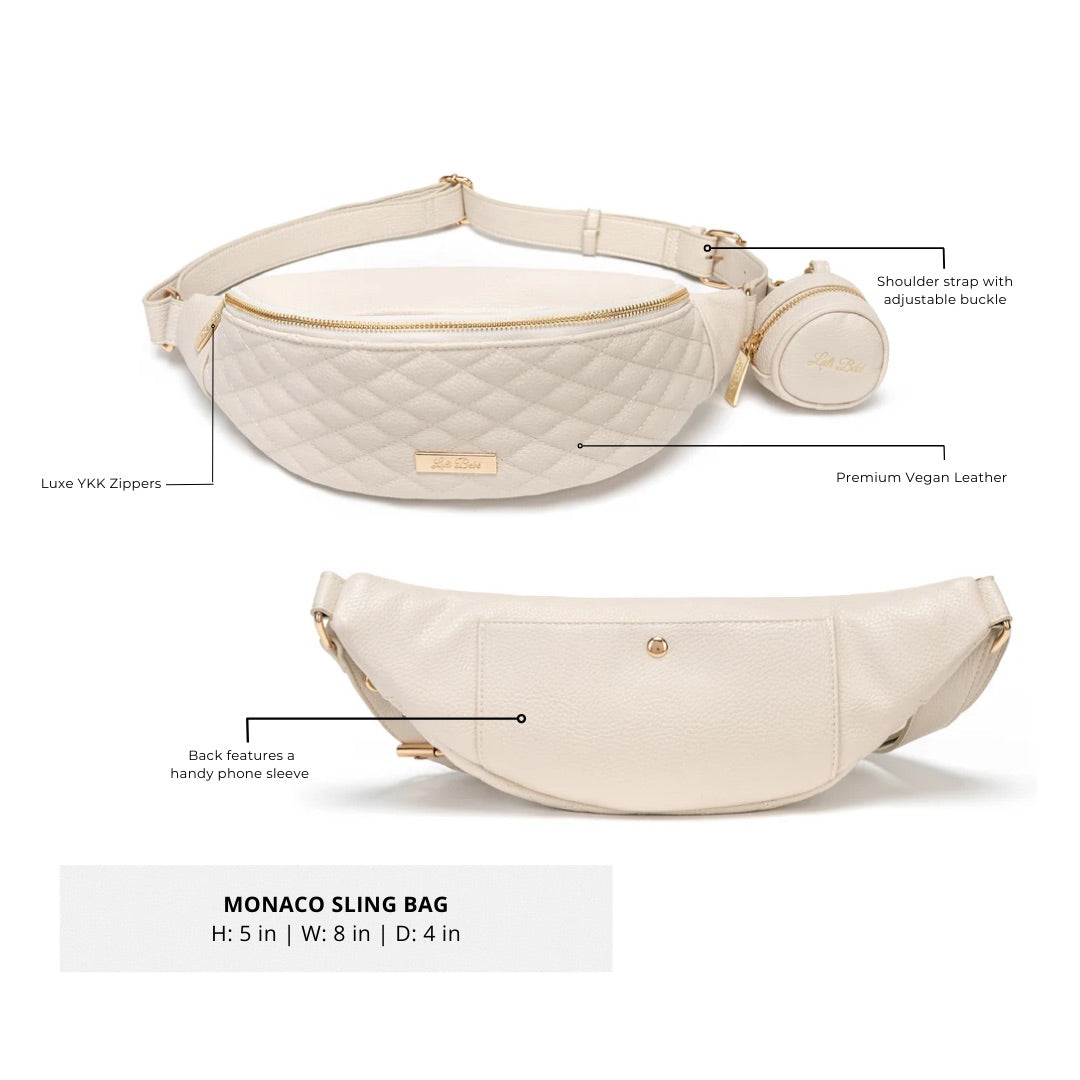 Monaco Sling Bag | Pearl White