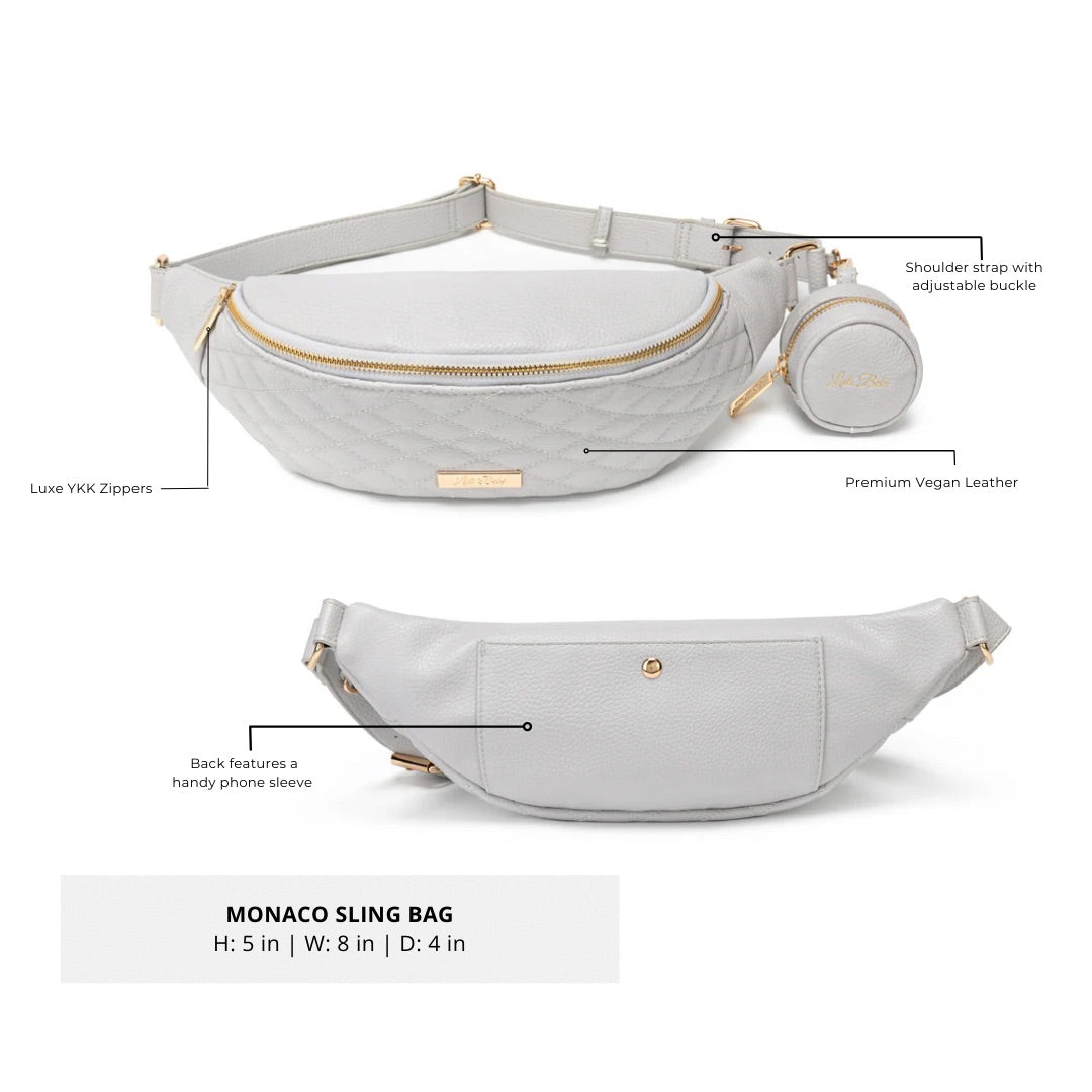 Monaco Sling Bag | Stone Grey