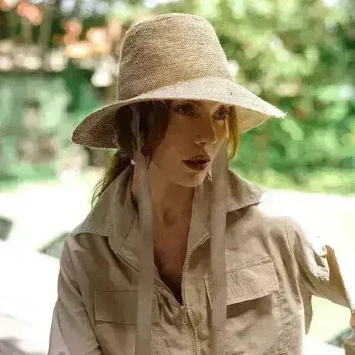 MEG Jute Straw Hat In Light Beige