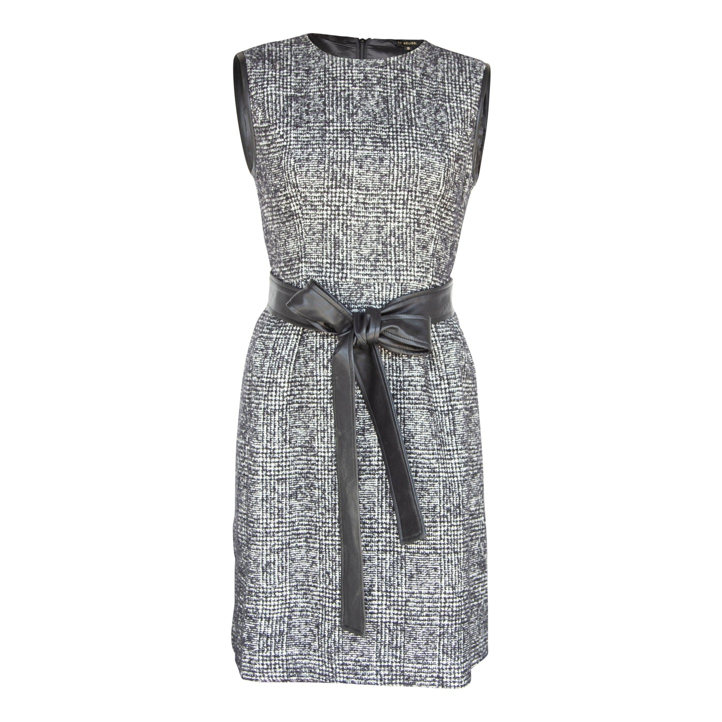 Robe mini en tweed ébène