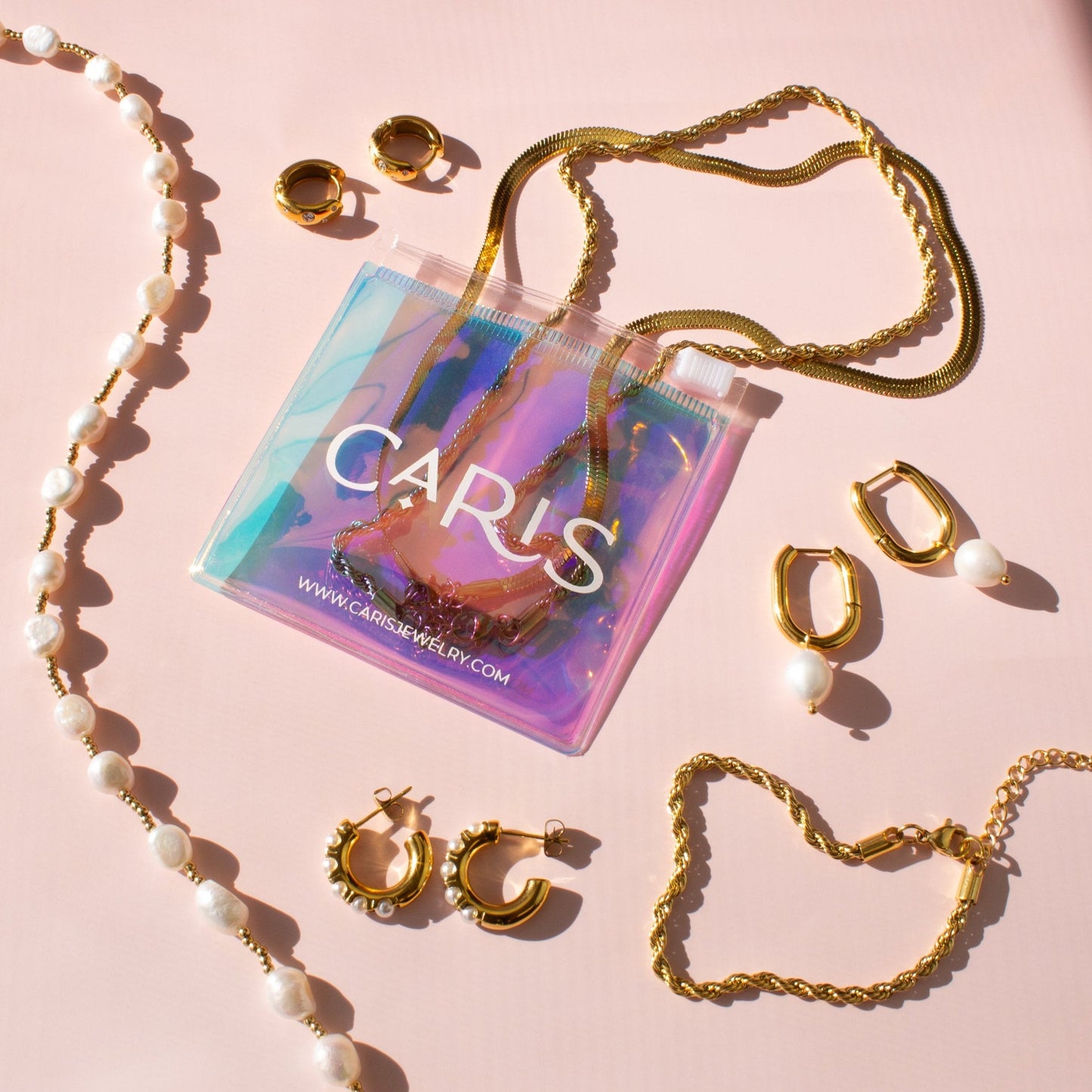 Boucles d'oreilles créoles en perles Vesta