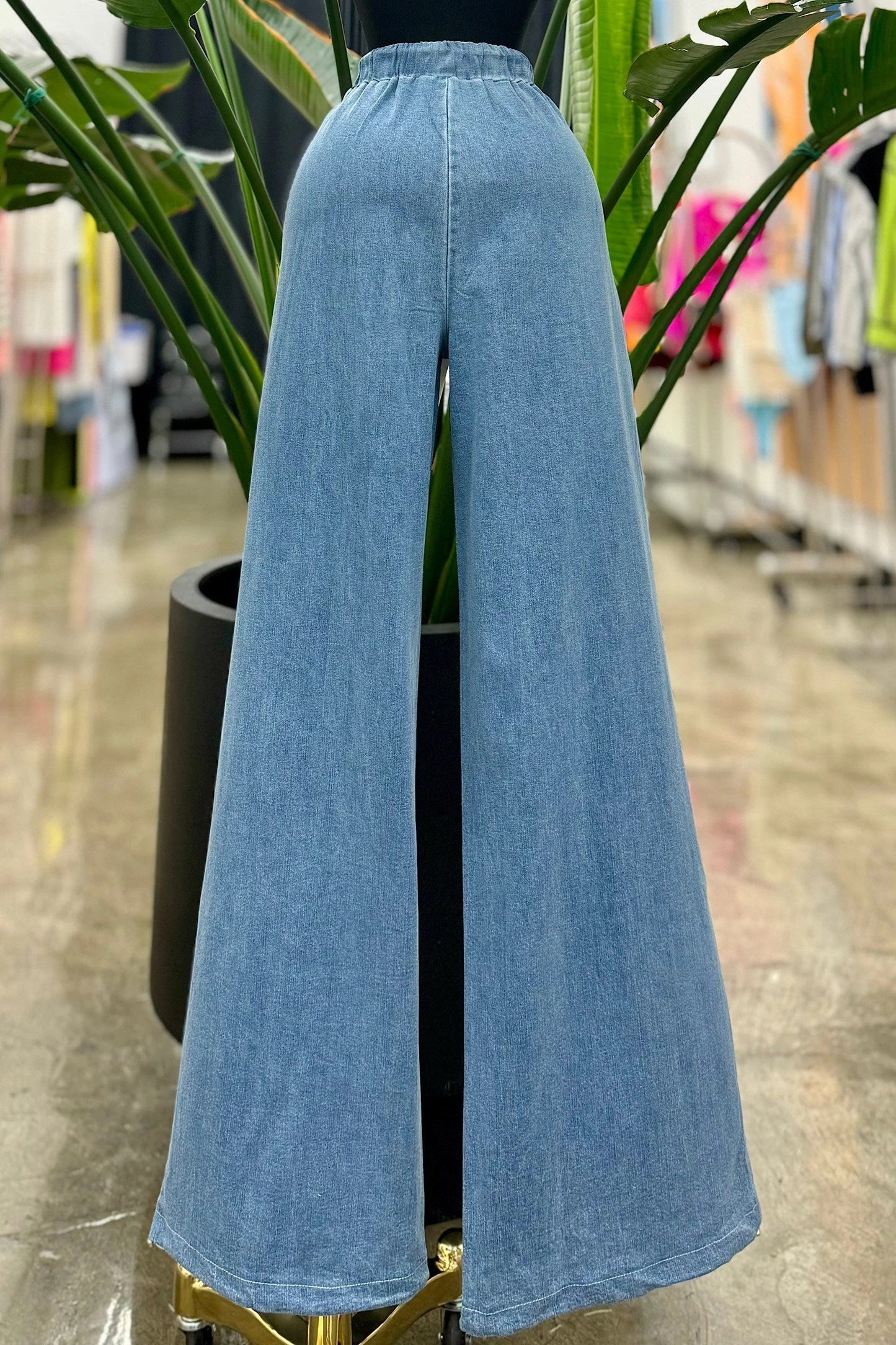 Jackie Jogger Demin Detail Pants With Adjustable Pant Drawstring