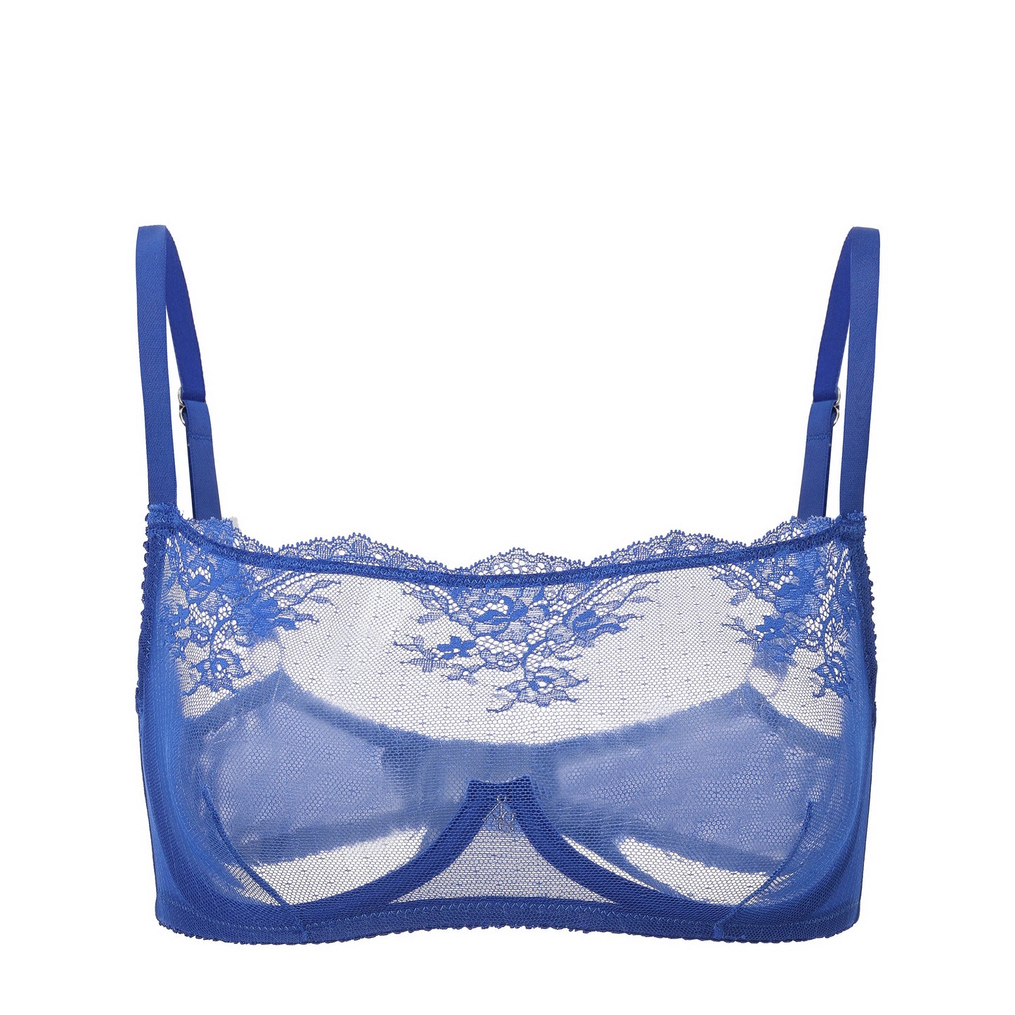 Kim High Neck Sheer Lace Underwire Bra